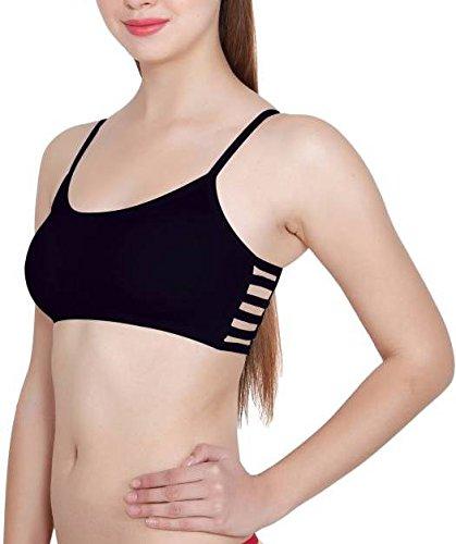 Buy RB with RICH BELLS Women's Nylon & Spandex Padded Six Strap Bra Pack of  5 Colors (Size-28) Multicolour at