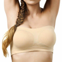 Women's Non-Padded, Non-Wired Seamless Tube Bra (Free Size, Beige Colo –  dealsnclick
